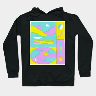 Fluorescent Skies in Cool Tones Hoodie